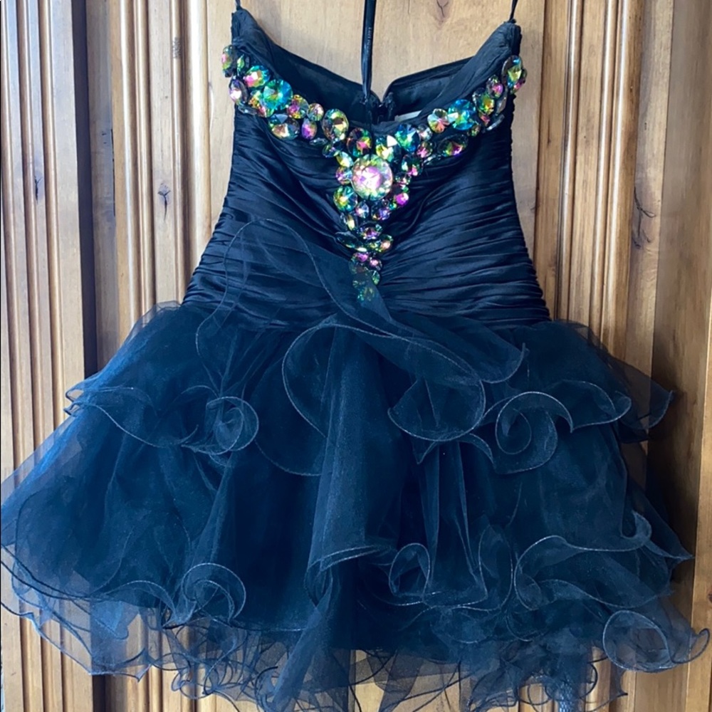 Sherri Hill Rhinestoned Tulle Dress